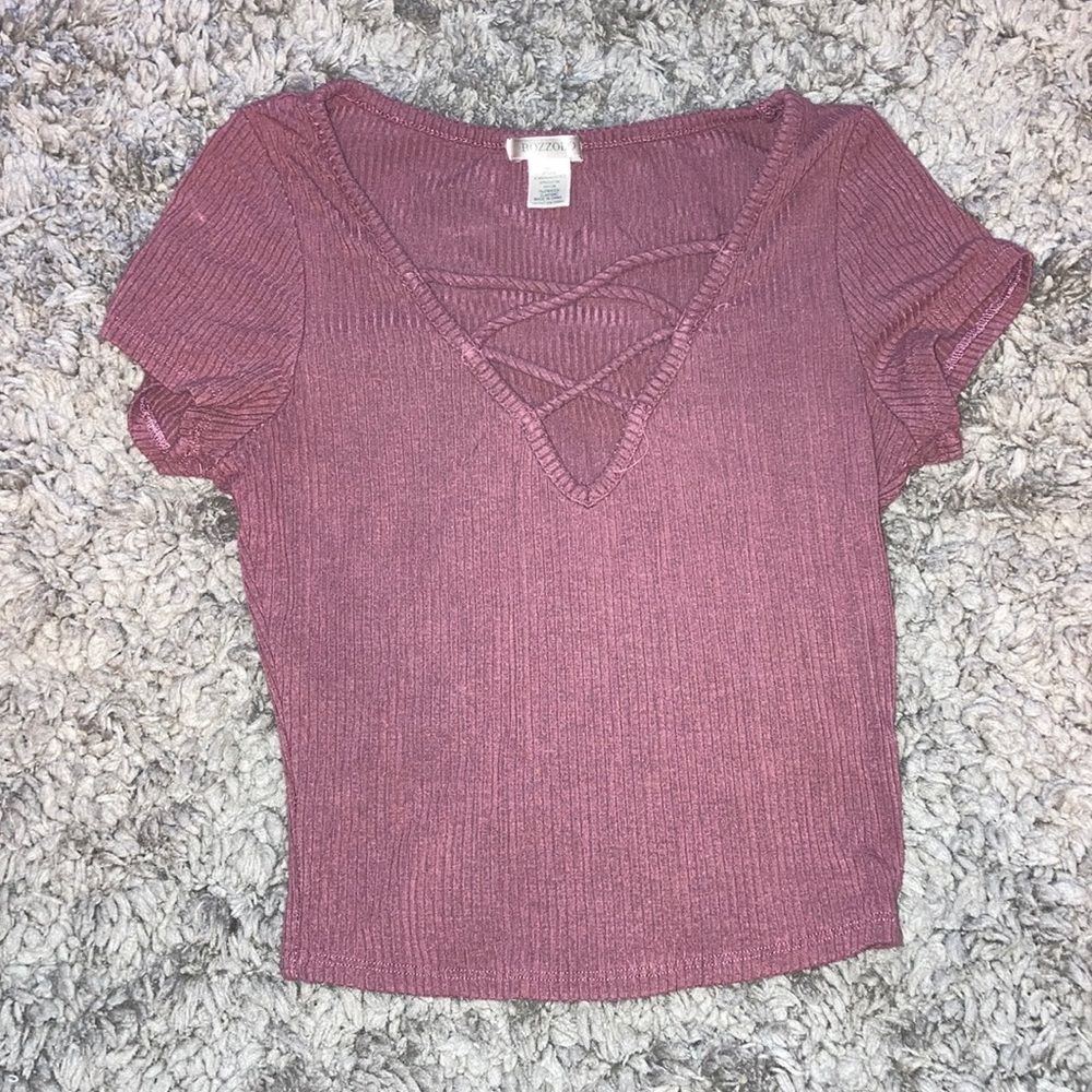 Dark pink crop top